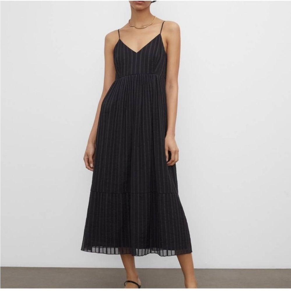 Club Monaco Sleeveless Tiered Black Maxi Dress